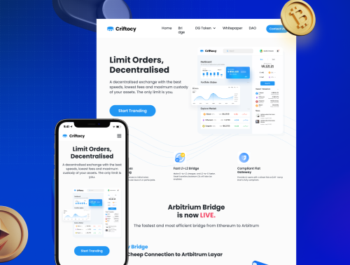 Crypto Landing Page Design project image